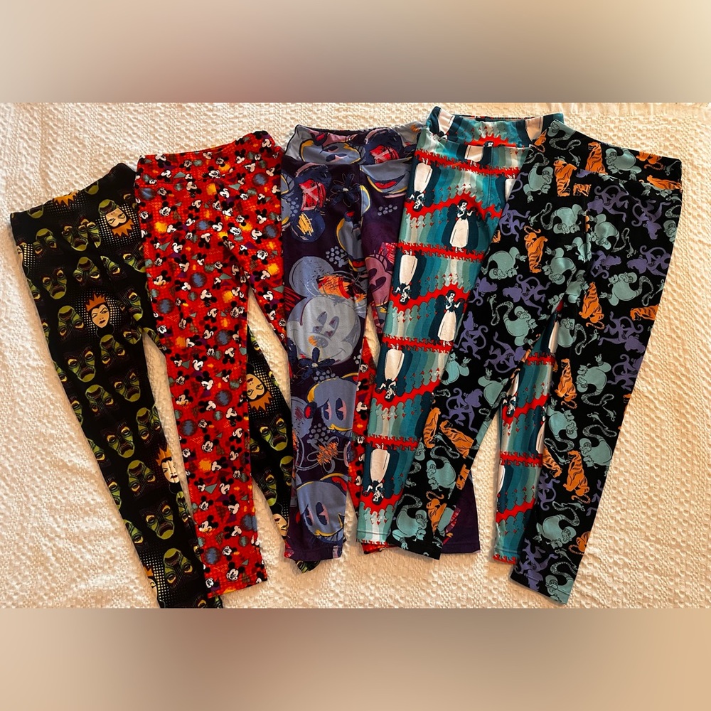 BUNDLE of 5 LuLaRoe/Disney Tween Leggings